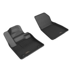 Volvo C40 Recharge Floor Mats - Front - 3D MAXpider - Kagu - Black - `23-`27